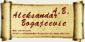 Aleksandar Bogajčević vizit kartica